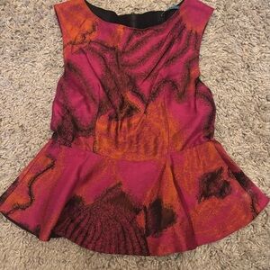 Vibrant Pink black orange Women's Top